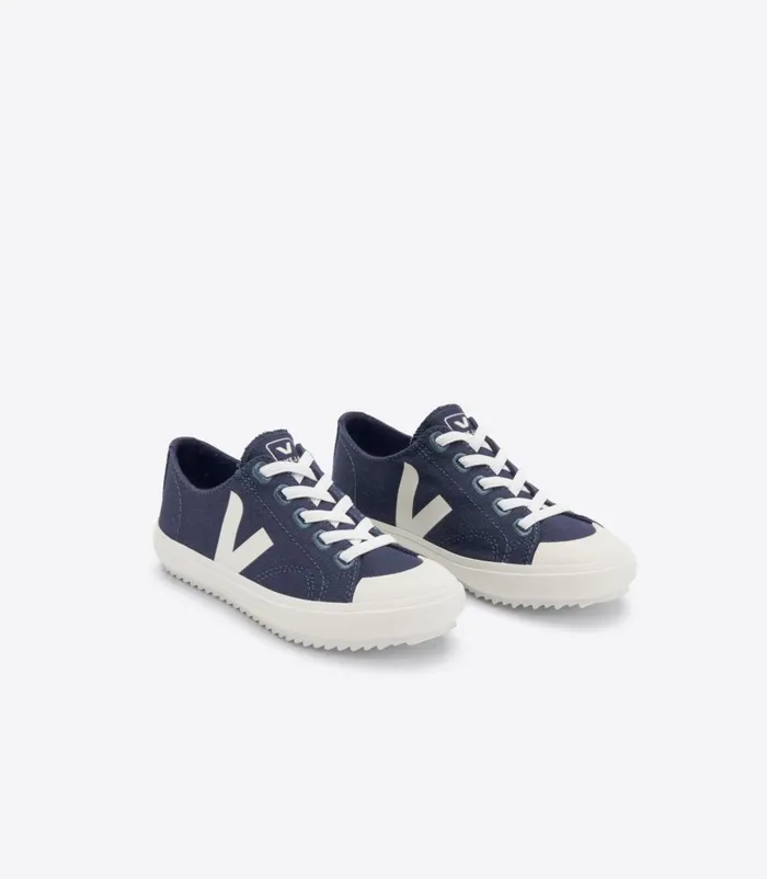 VEJA Ollie and Flip Kids FLIP ELASTIC LACES CANVAS MARINE PIERRE
