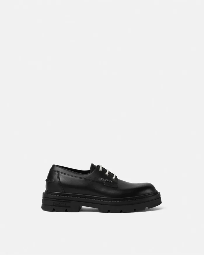 Versace Adriano LaceUp Derby Shoes Black Men Derby Shoes