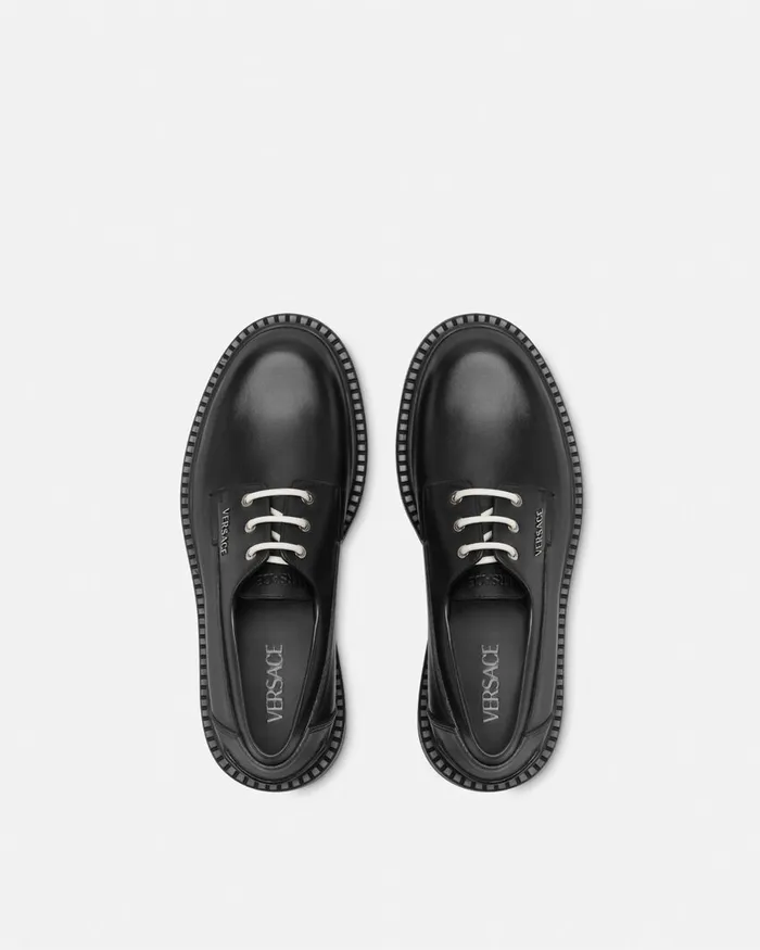 Versace Adriano LaceUp Derby Shoes Black Men Derby Shoes