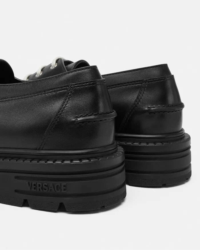 Versace Adriano LaceUp Derby Shoes Black Men Derby Shoes