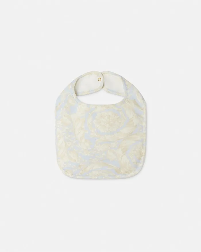 Versace Barocco Baby Bib Grayprint Kids Accessories