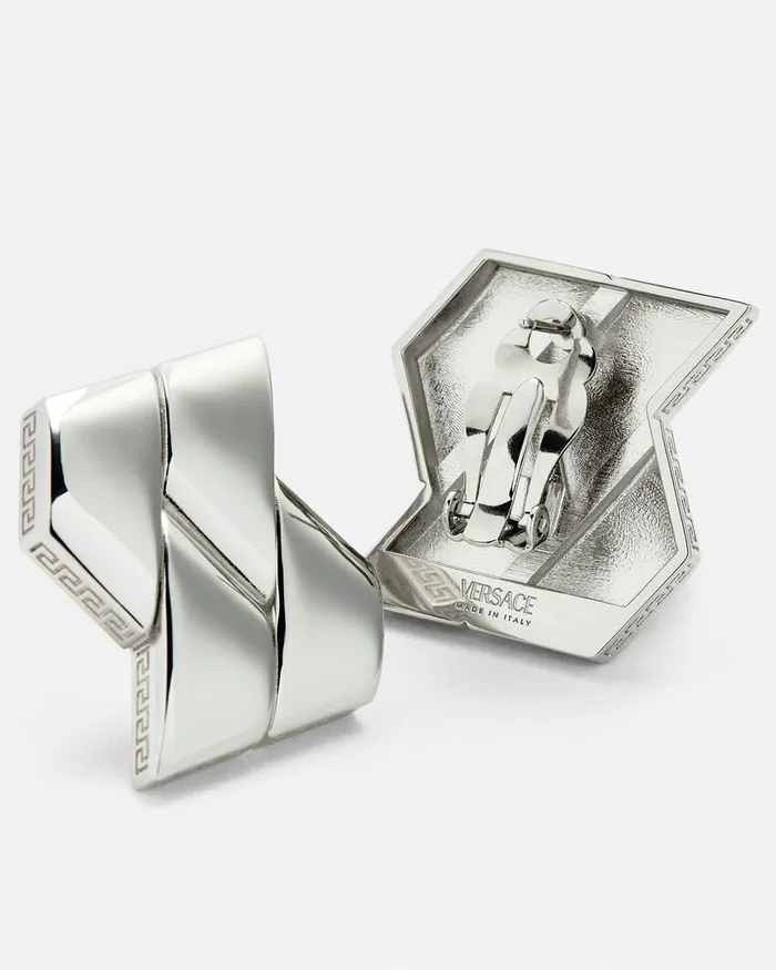 Versace Bind Earrings Silver Women Earrings