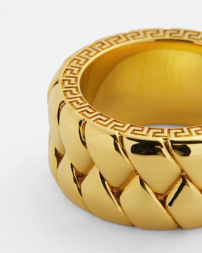 Versace Bind Ring Light Gold MenWomen Rings