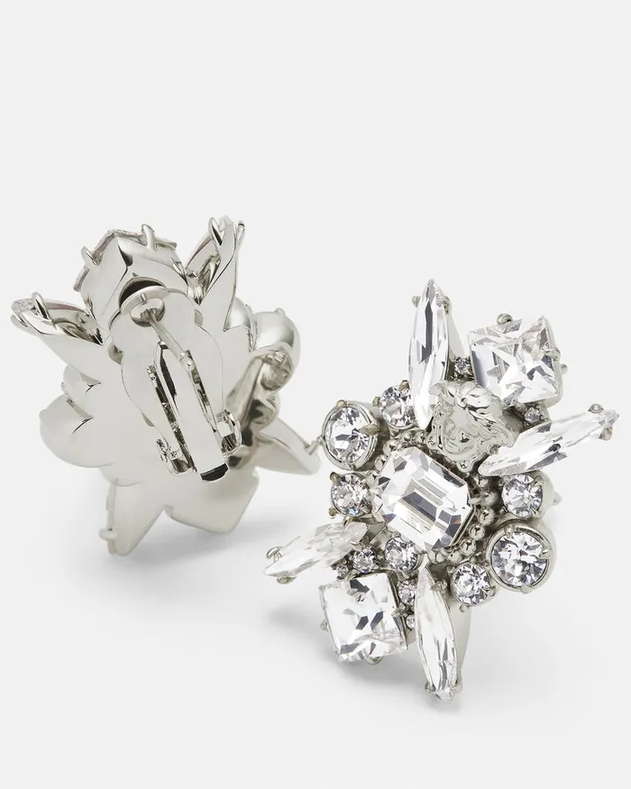 Versace Bloom Earrings Silver Women Earrings