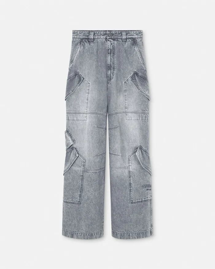 Versace Cargo Jeans Gray Men Pants and Shorts