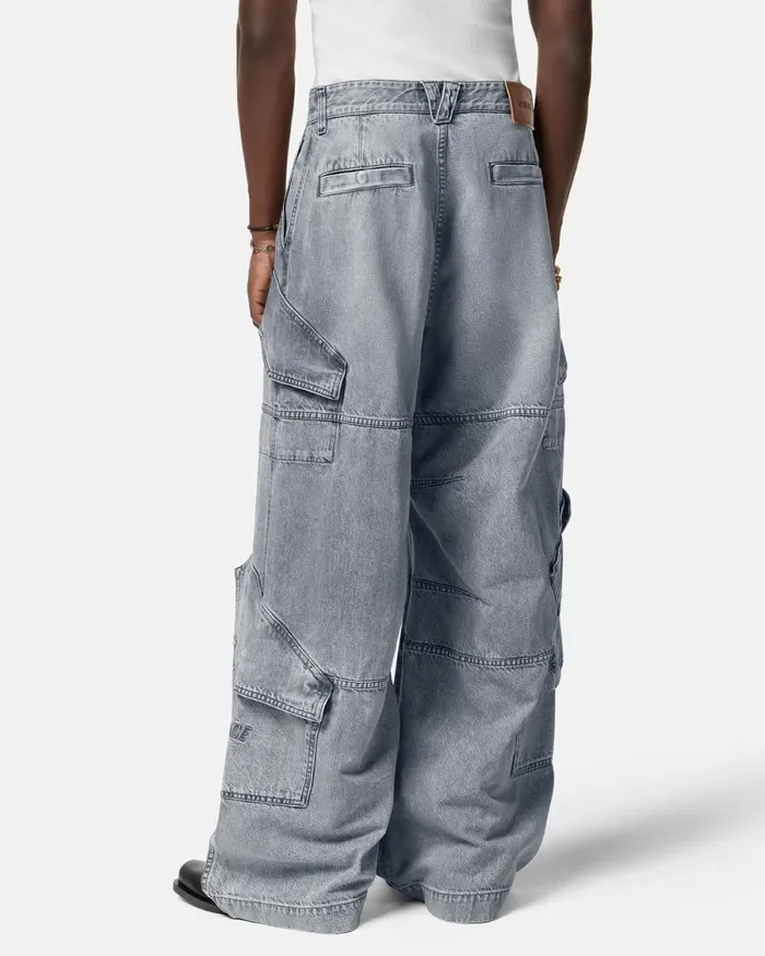 Versace Cargo Jeans Gray Men Pants and Shorts