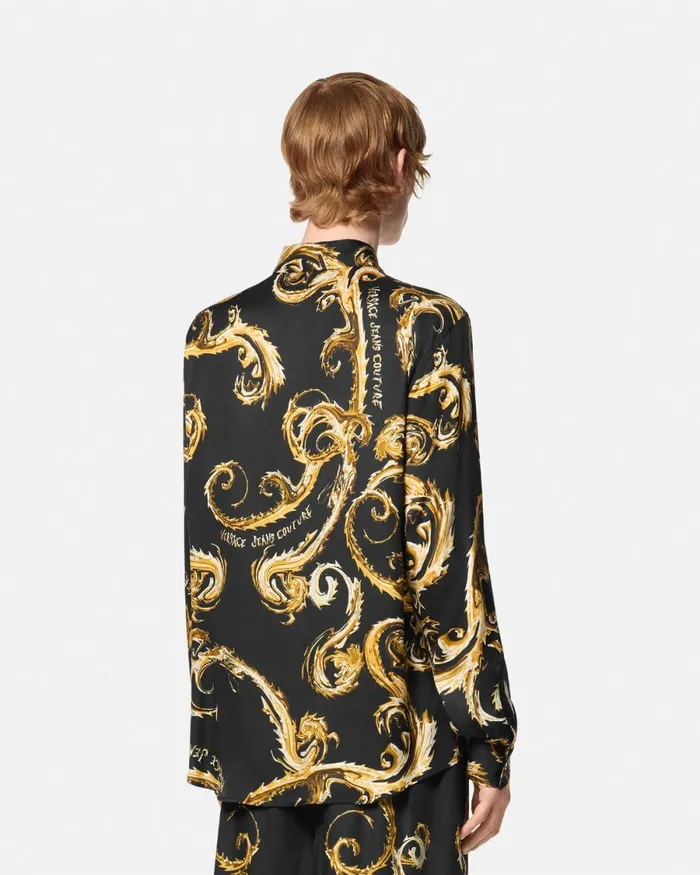 Versace Chromo Couture RegularFit Shirt Blackgold Men Jeans Couture