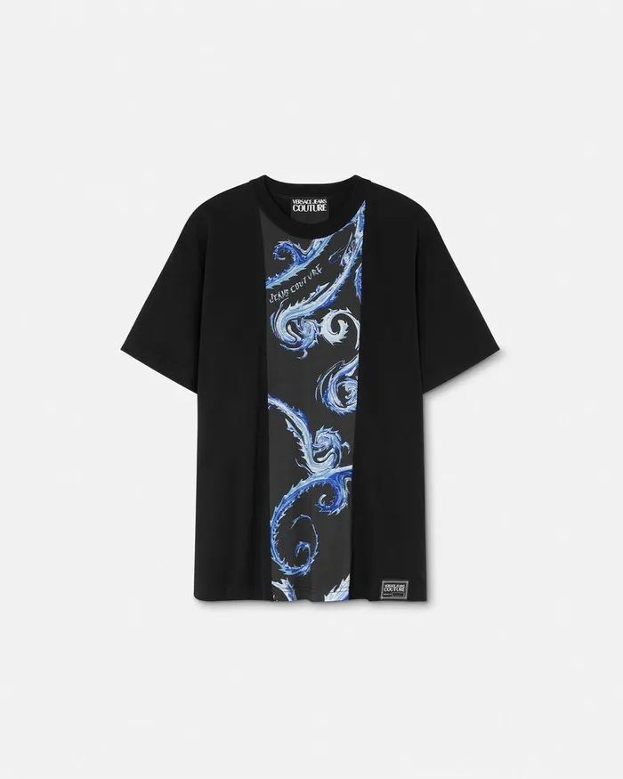 Versace Chromo Couture RegularFit TShirt Blueprint Men Jeans Couture