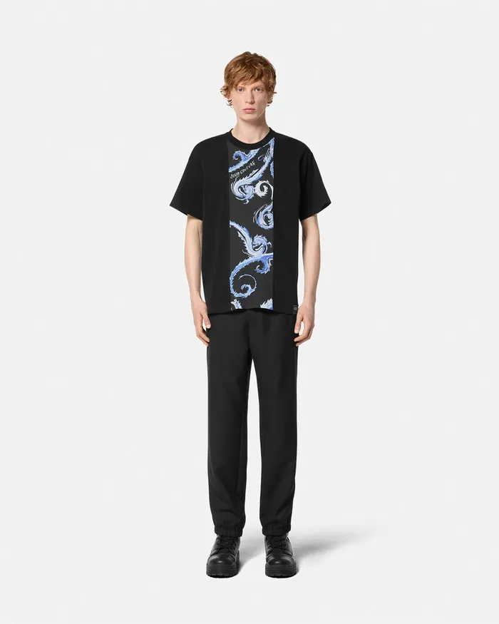 Versace Chromo Couture RegularFit TShirt Blueprint Men Jeans Couture