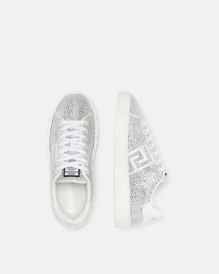 Versace Crystal Greca Sneakers Blackwhite Women Sneakers