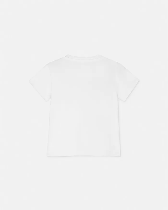 Versace Falling Flowers Logo Baby TShirt Whiteprint Kids Shirts and Tshirts
