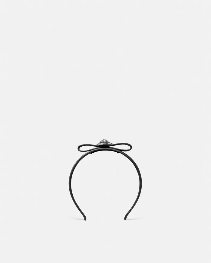 Versace Gianni Ribbon Headband Black Women Hair Accessories