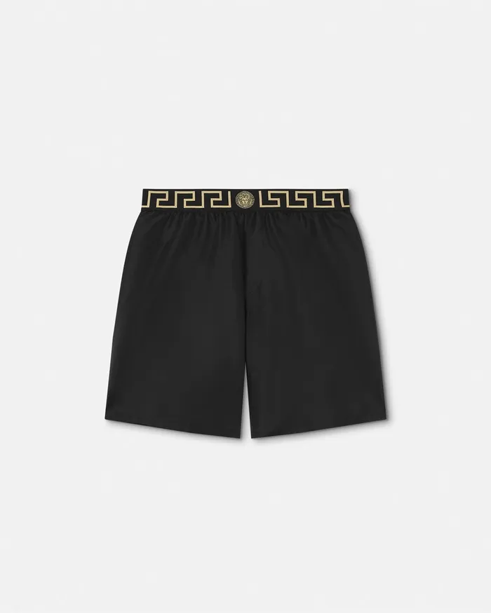 Versace Greca Border Boardshorts Black Men Swimwear