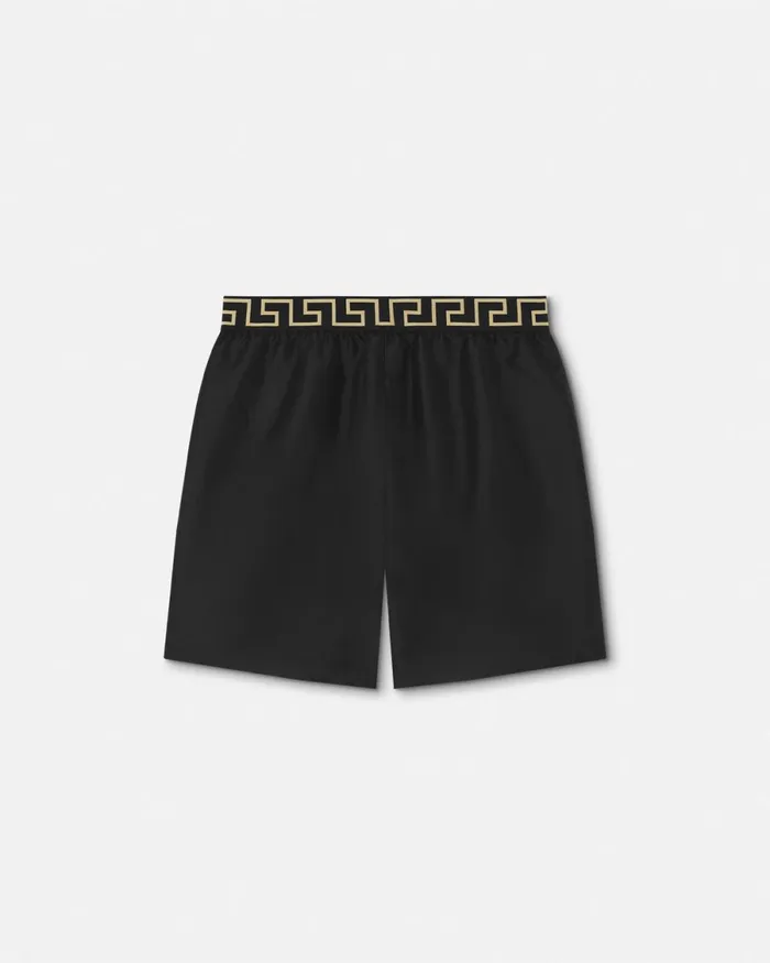 Versace Greca Border Boardshorts Black Men Swimwear