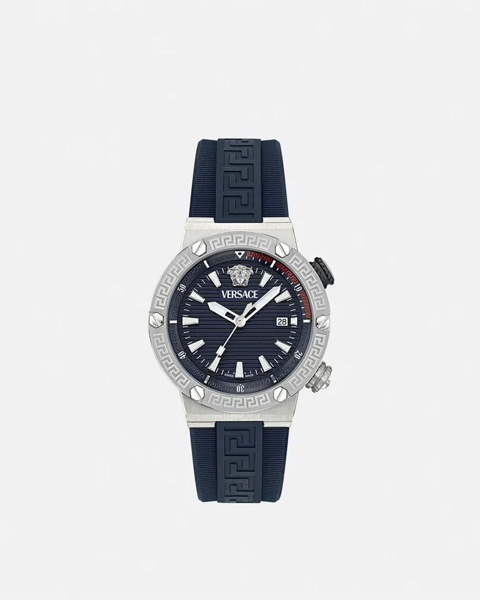 Versace Greca Logo Diver Watch Bluesilver Men Watches