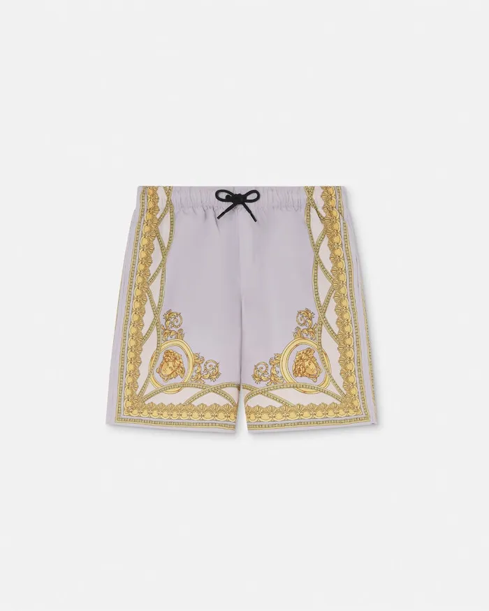 Versace La Coupe Des Dieux Boardshorts Grayprint Men Swimwear