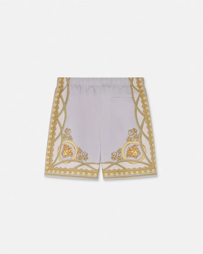 Versace La Coupe Des Dieux Boardshorts Grayprint Men Swimwear