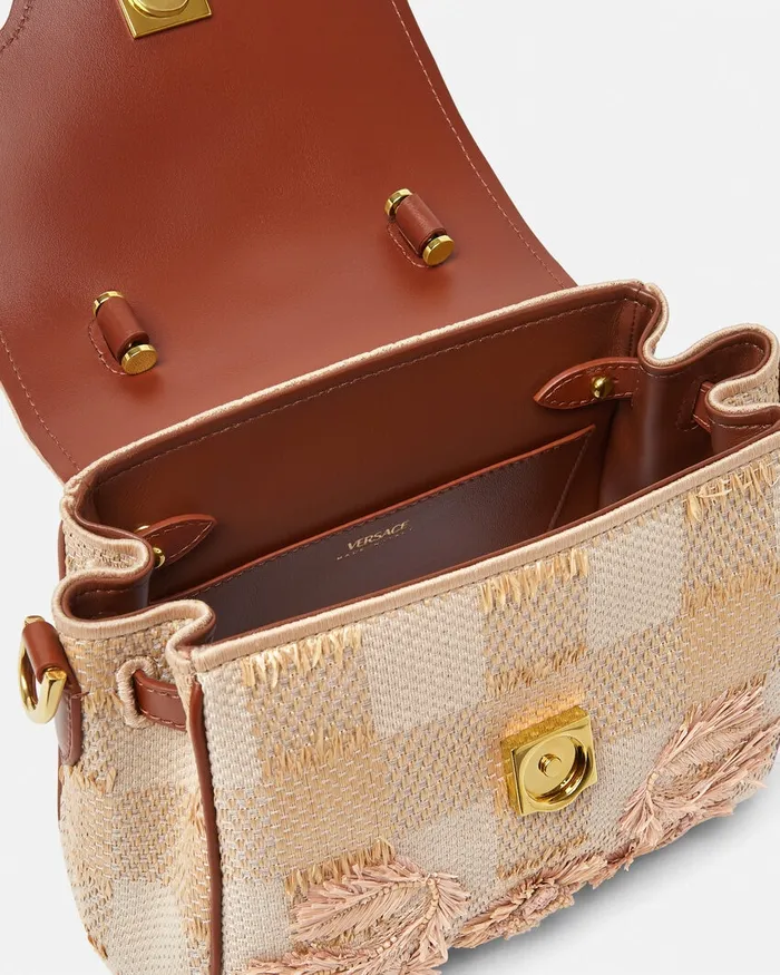 Versace La Medusa Small Handbag Beige Women Top Handle