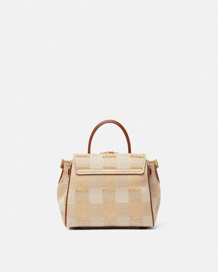 Versace La Medusa Small Handbag Beige Women Top Handle