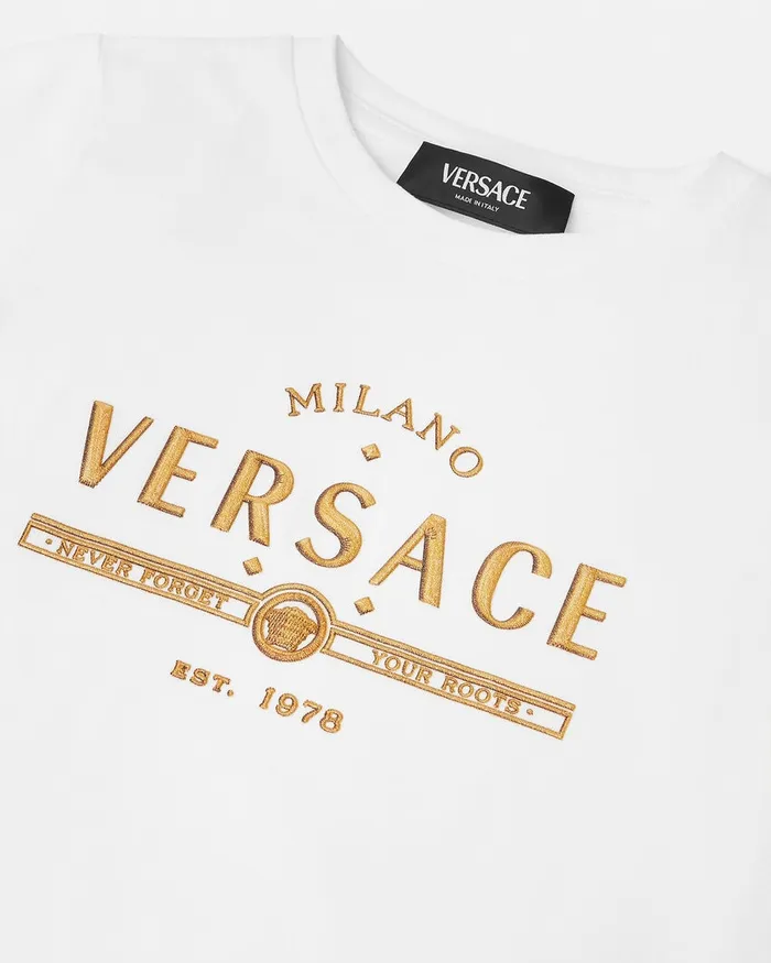 Versace Logo TShirt Whiteprint Kids Shirts and Tshirts