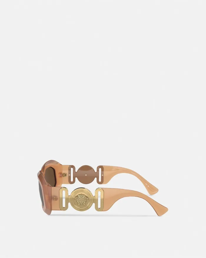 Versace Maxi Medusa Biggie Sunglasses Beige MenWomen Sunglasses