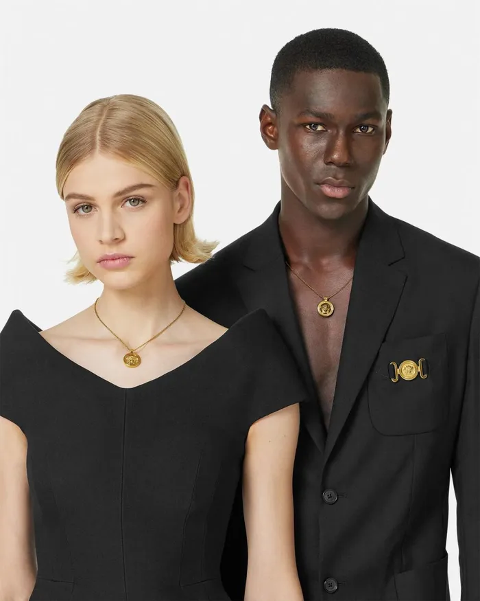 Versace Medusa 03995 Pendant Necklace Light Gold WomenMen Necklaces