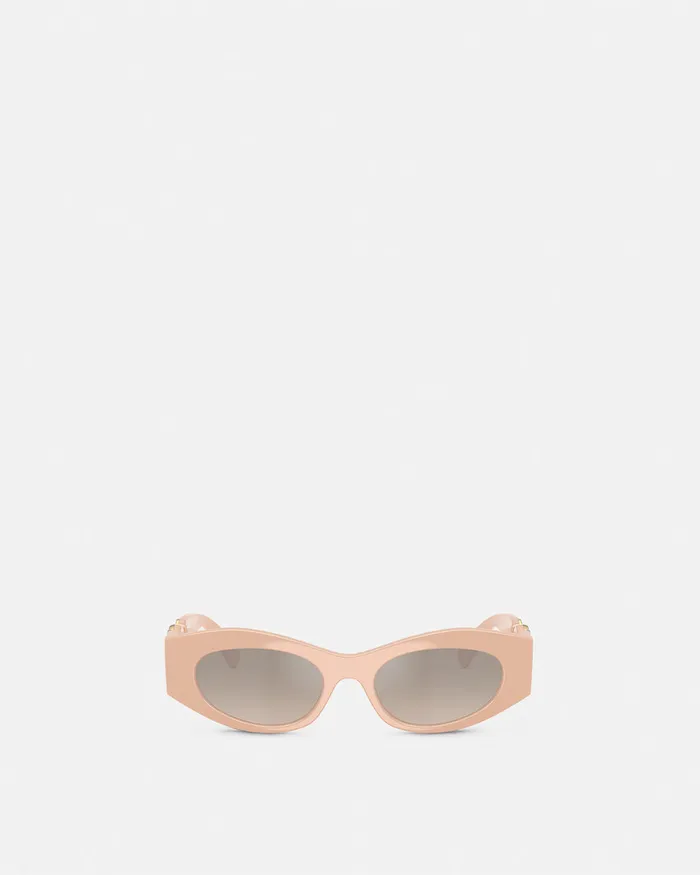 Versace Medusa Biggie CatEye Sunglasses Light Pink Women Sunglasses