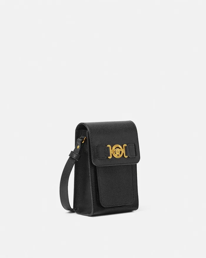 Versace Medusa Biggie Crossbody Bag Blackgold Men Crossbody and Messengers