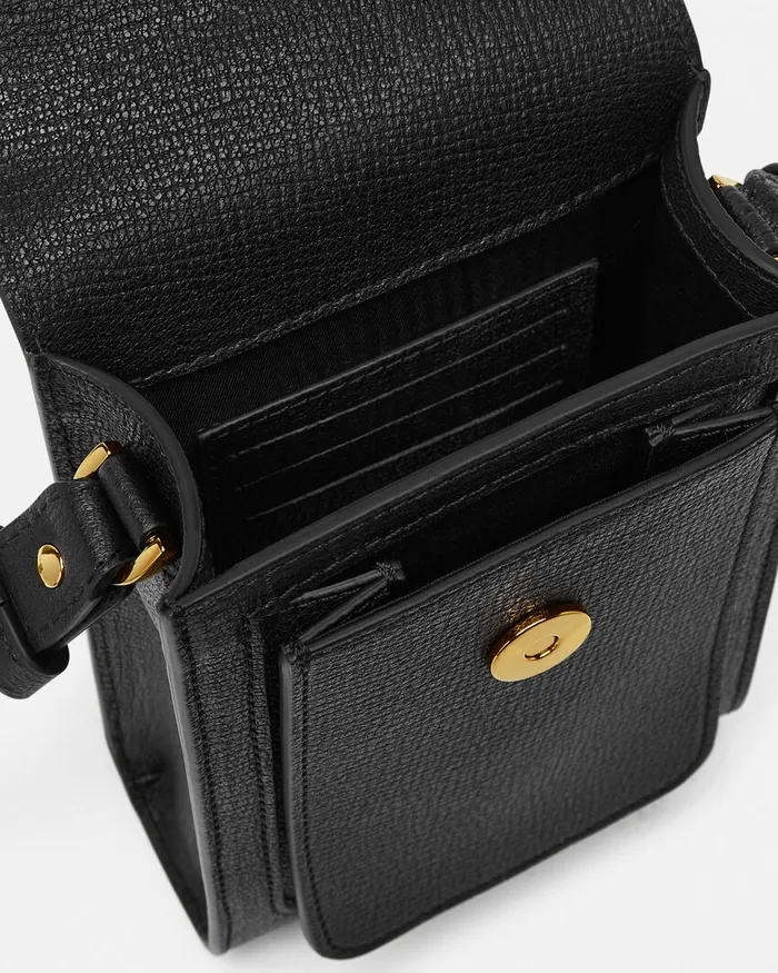 Versace Medusa Biggie Crossbody Bag Blackgold Men Crossbody and Messengers