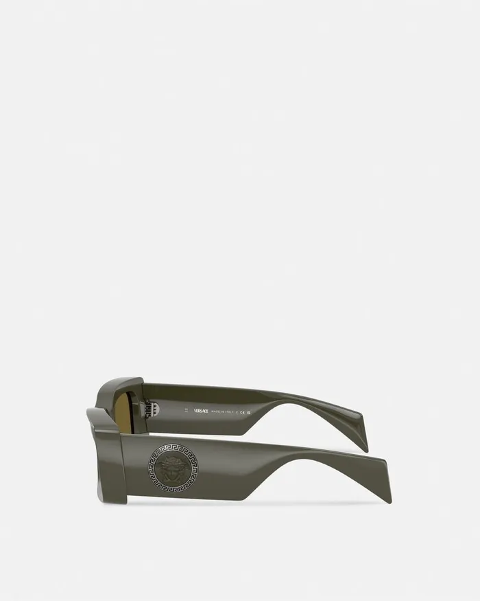 Versace Medusa Medallion Sunglasses Dark Green WomenMen Sunglasses