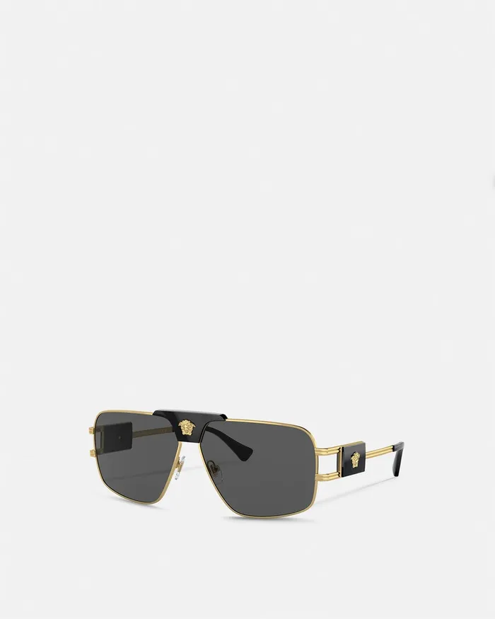 Versace Navigator Sunglasses Blackgold Men Sunglasses