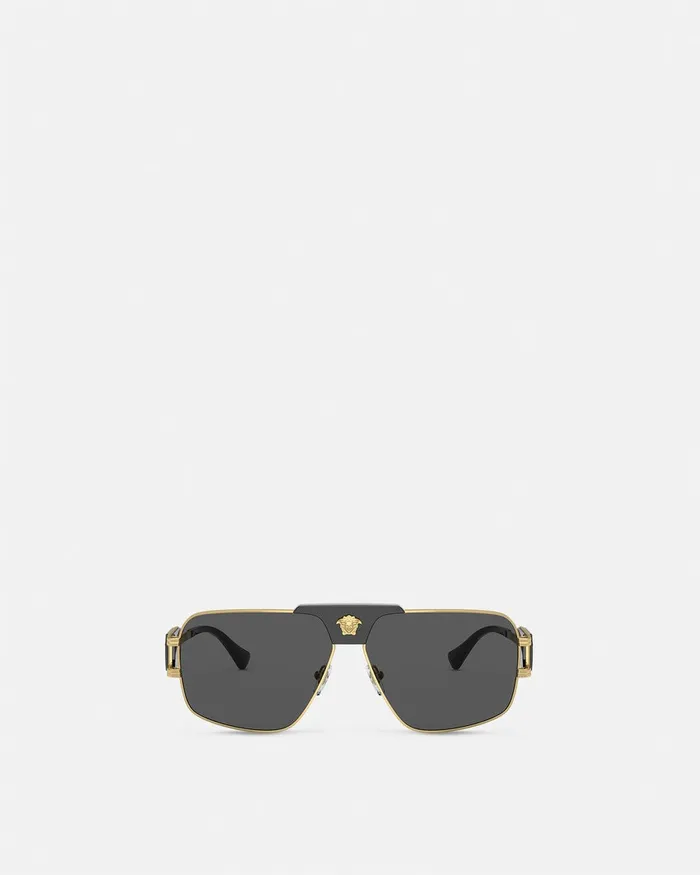 Versace Navigator Sunglasses Blackgold Men Sunglasses