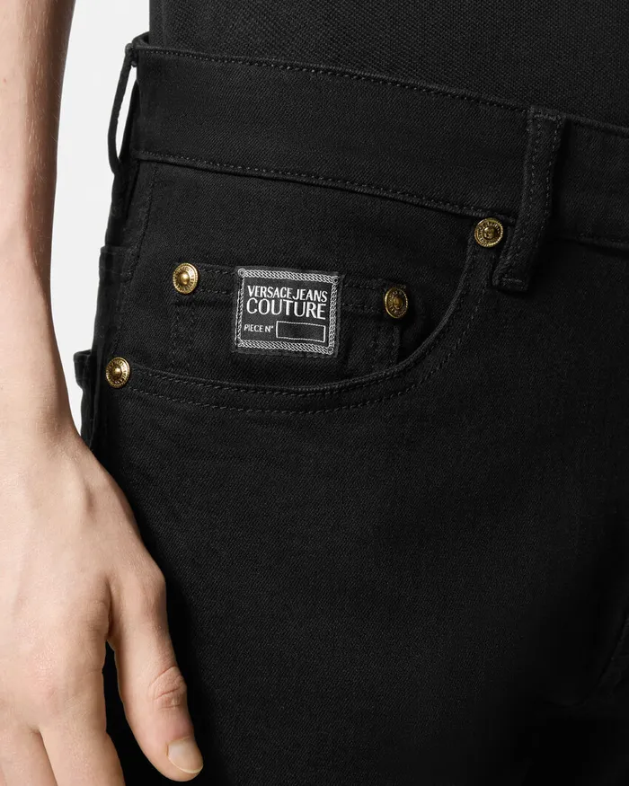 Versace SlimFit Jeans Black Men Jeans Couture