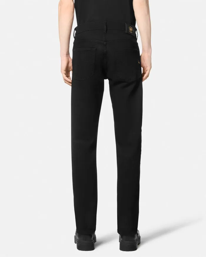 Versace SlimFit Jeans Black Men Jeans Couture