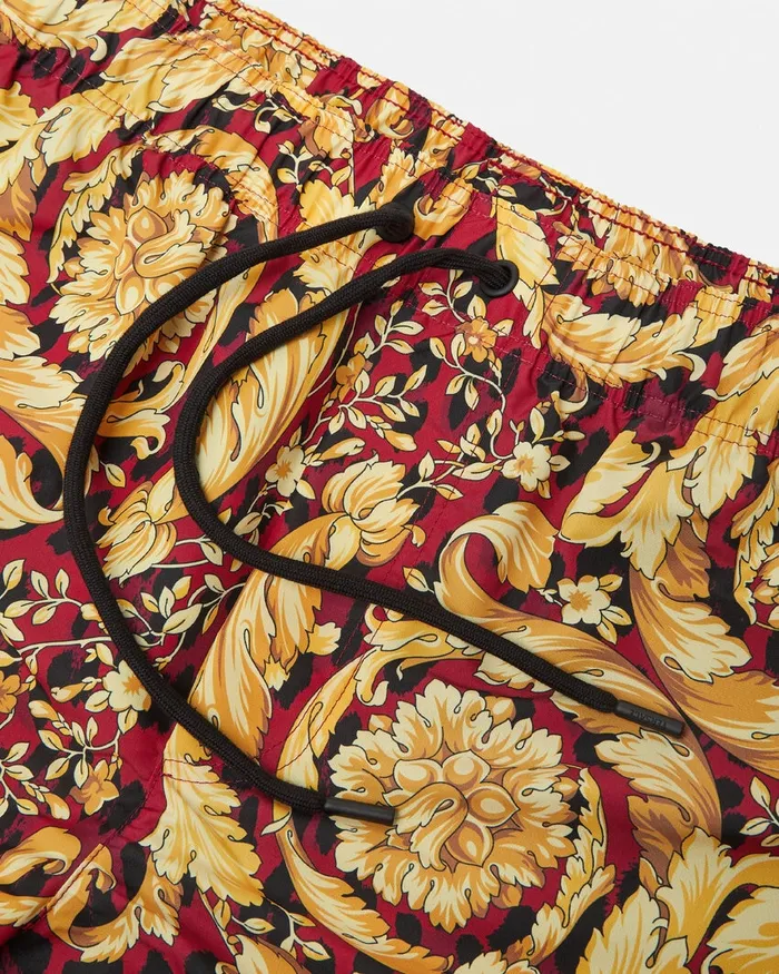 Versace Wild Barocco Swim Shorts Printred Men Swimwear