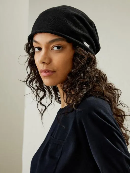 Versatile Metal Logo Silk Beanie Women Belts Lilysilk Hats