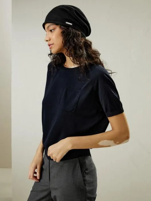 Versatile Metal Logo Silk Beanie Women Belts Lilysilk Hats