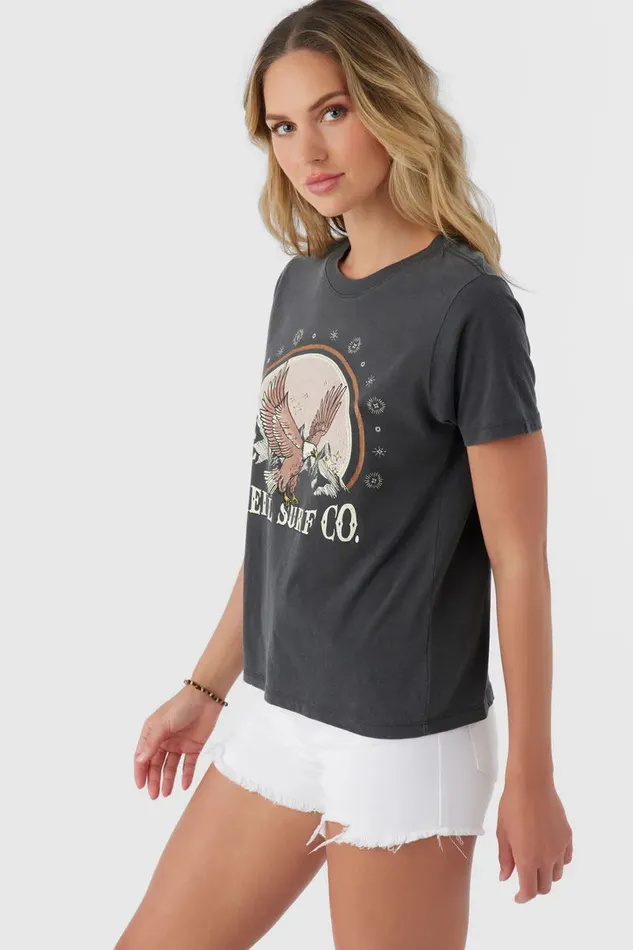 VINTAGE EAGLE TEE Washed Black Women O039NEILL Clothing