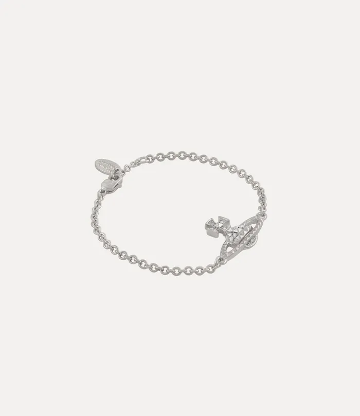 Vivienne Westwood Bracelets Women Mayfair Bas Relief Bracelet Rhodium Crystal Crystal