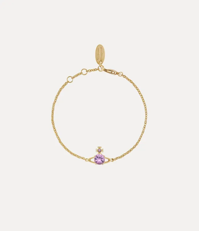 Vivienne Westwood Bracelets Women Reina Small Bracelet Gold Violet Cz
