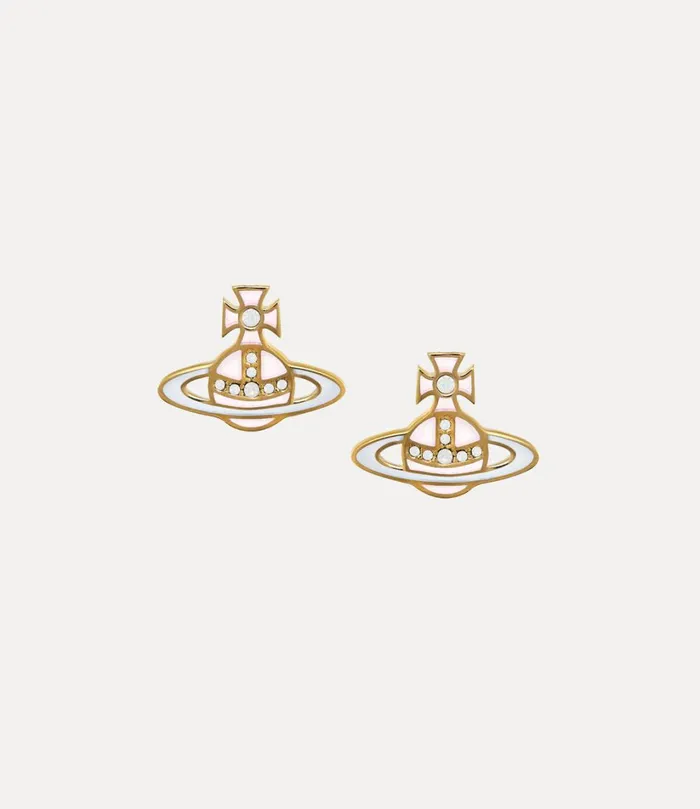Vivienne Westwood Earrings Women Concetta Bas Relief Earrings Goldpinkbluewhite Vivienne Westwood Earrings Women Concetta Bas Relief Earrings Goldpinkbluewhite