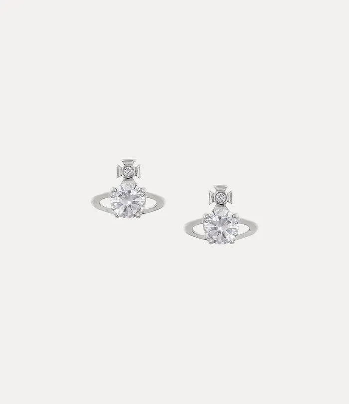 Vivienne Westwood Earrings Women Reina Earrings Platinum White Cz