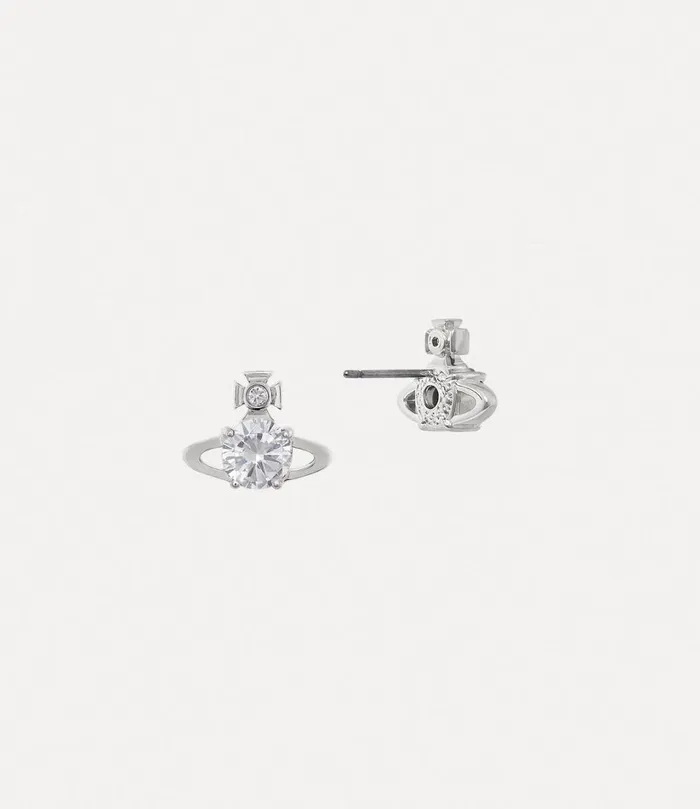 Vivienne Westwood Earrings Women Reina Earrings Platinum White Cz