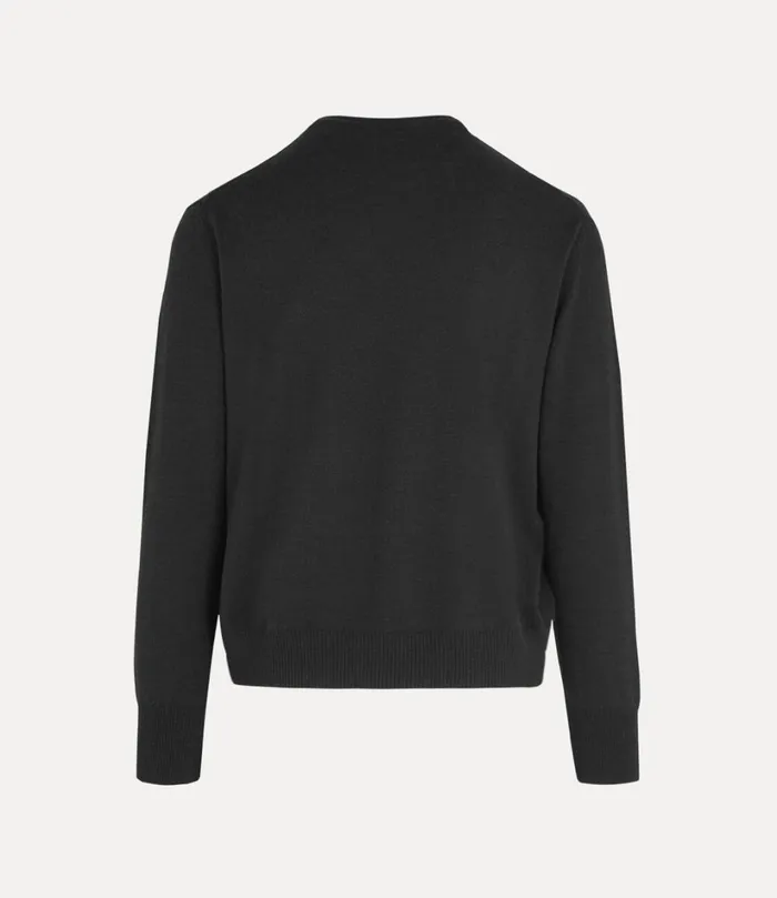 Vivienne Westwood Knitwear And Sweatshirts Men Alex Round Neck Sweater Black
