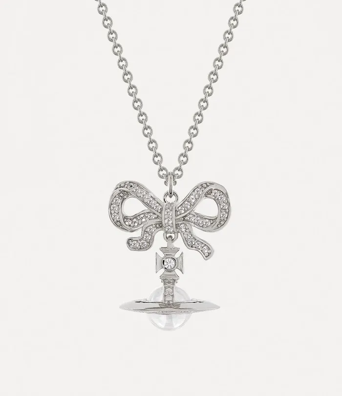 Vivienne Westwood Necklaces Women Octavie Pendant Necklace Platinum White Clear Cz Vivienne Westwood Necklaces Women Octavie Pendant Necklace Platinum White Clear Cz