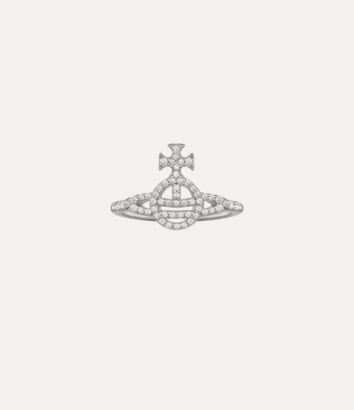 Vivienne Westwood Rings Women Calliope Ring Platinum White Cz