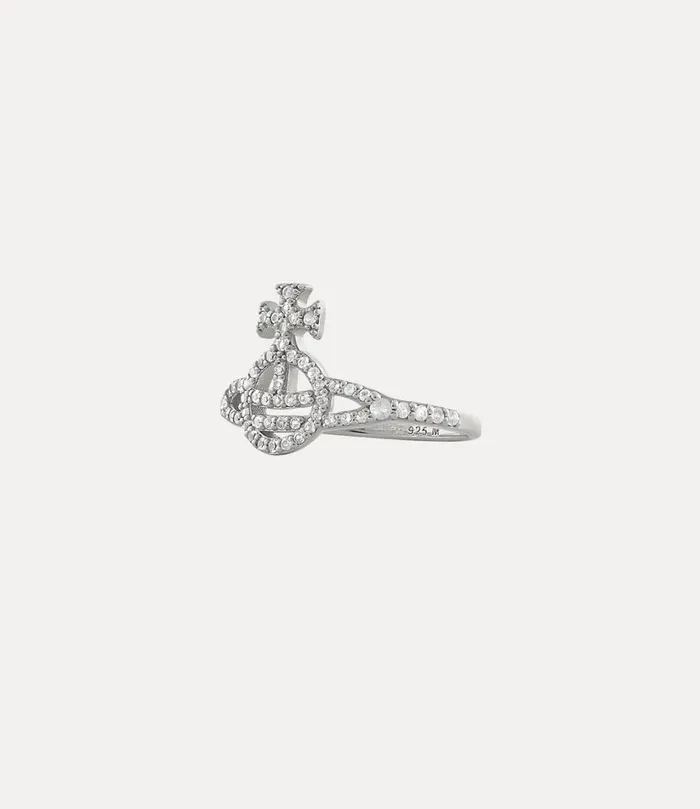 Vivienne Westwood Rings Women Calliope Ring Platinum White Cz
