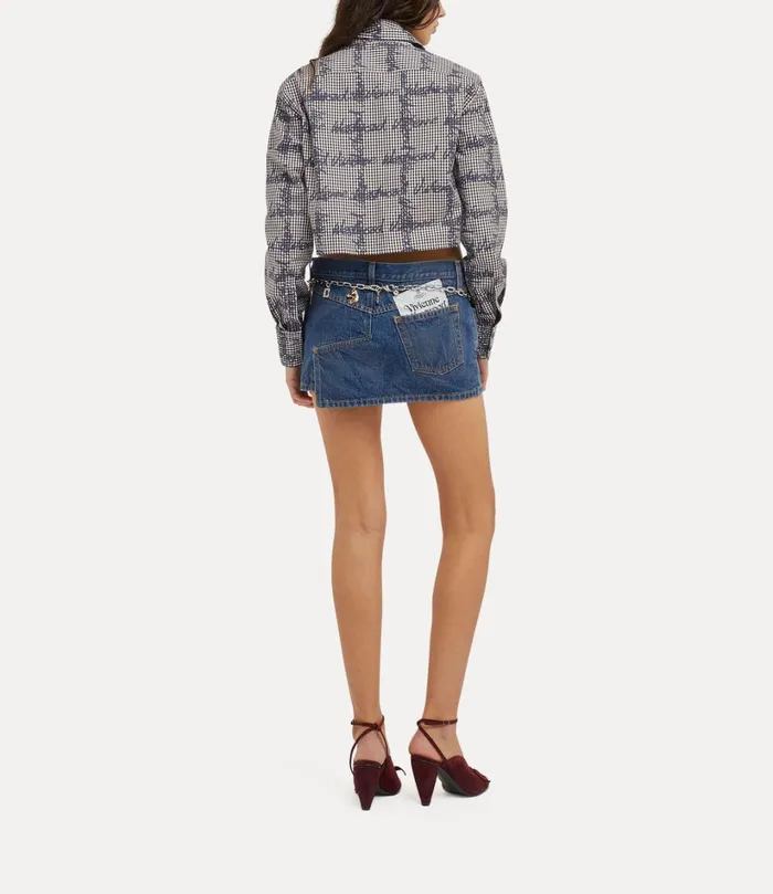 Vivienne Westwood Tops And Shirts Women CutOff Heart Shirt Ginghamvw Black