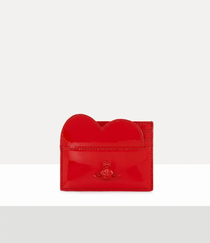 Vivienne Westwood Wallets And Purses Women Heart Card Holder Red Enamel Orb
