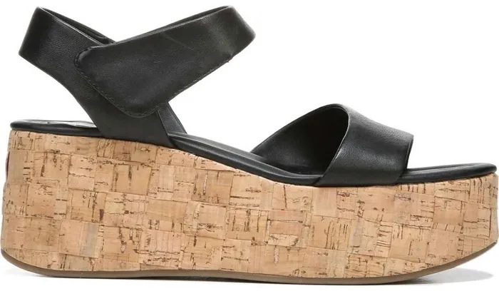 Wedge Sandals Women Franco Sarto Sarto Demi 2 Platform Wedge Sandal Black Leather